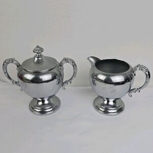 Danny Wilson Original Creamer And Sugar Bowl With Lid Stainless Steel